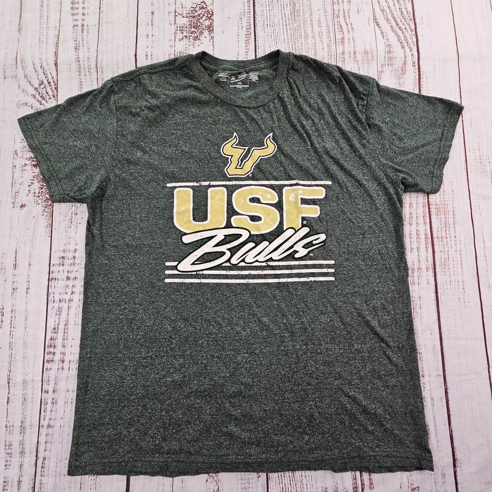 South Florida Bulls Green Short Sleeve Tri-Blend T-Shirt Men's L
